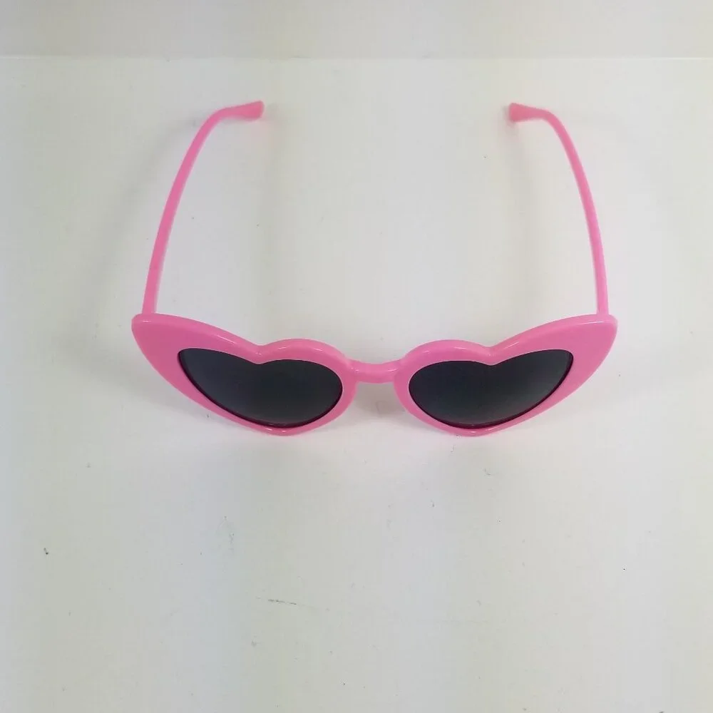Kids Heart Sunglasses Vintage Heart-Shaped Toddler Sunglasses Cute Pink